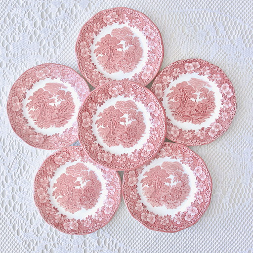 Plates Woodland Terre De Fer Rose Anglaise