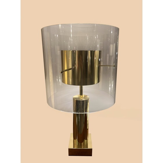 Image 1 of Vintage lamp in gilded brass and lucite, 1960