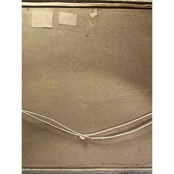 Image 1 of Oil on vintage panel by Jean Pierre Levet
