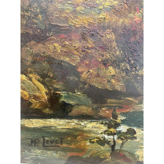 Image 1 of Oil on vintage panel by Jean Pierre Levet