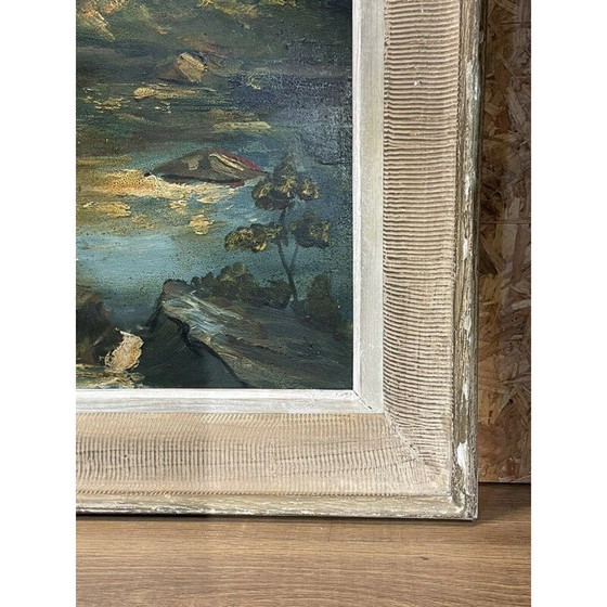 Image 1 of Oil on vintage panel by Jean Pierre Levet