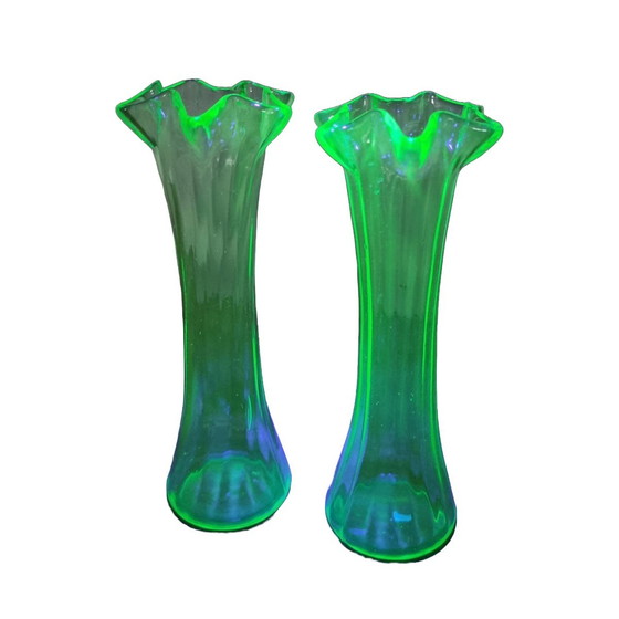 Image 1 of Vintage Uranium Vases 1930s