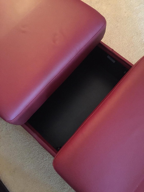 Image 1 of Stressless 4-Seater Home Cinema Seating Area Red Leather