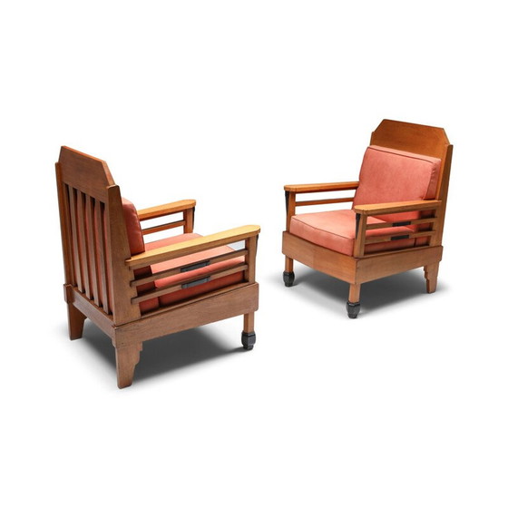 Image 1 of Pair of vintage Club Chairs Art Deco  Europe 1960s
