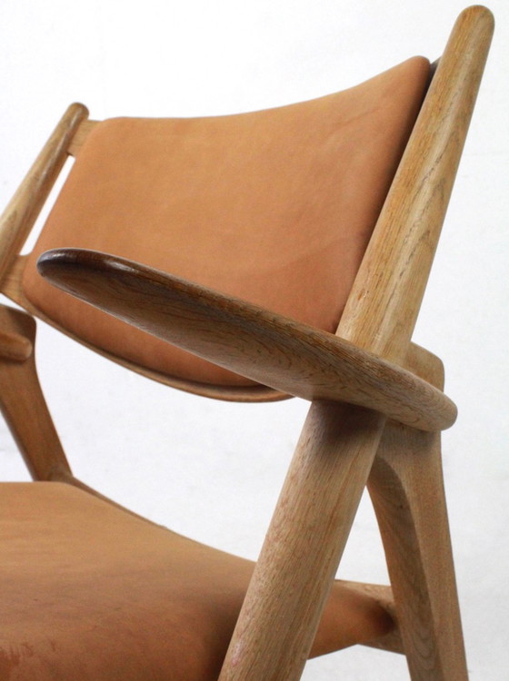 Image 1 of Fauteuil Sawbuck CH28 par Hans J Wegner pour Carl Hansen & Son