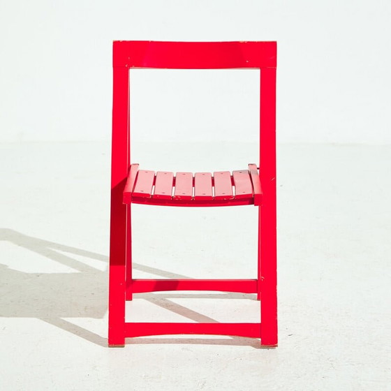 Image 1 of Pair of vintage beechwood foldable chairs by Aldo Jacober for Alberto Bazzani, 1960s