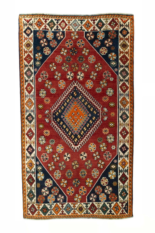 Hand-knotted Shiraz Ghashghai Rug - 204 X 115 Cm