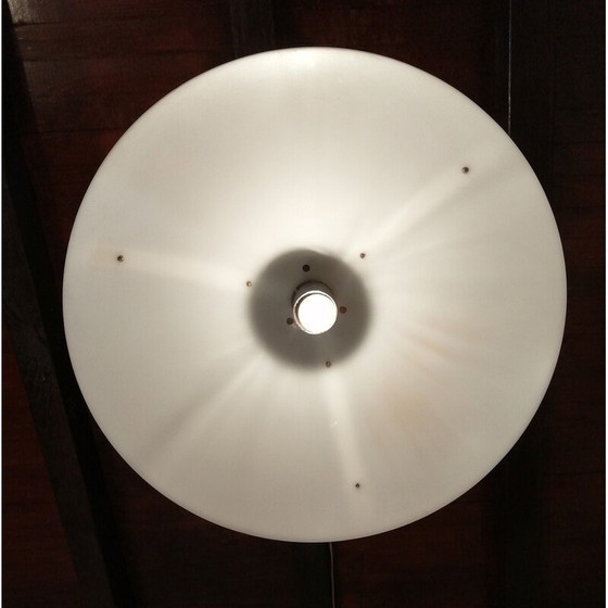 Image 1 of Vintage pendant lamp in chromed metal and plastic, 1970-1980