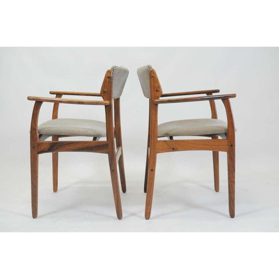 Image 1 of Set di 4 poltrone vintage Erik Buch modello 50 in palissandro - Inc. Reupholstery anni '60