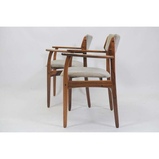 Image 1 of Set di 4 poltrone vintage Erik Buch modello 50 in palissandro - Inc. Reupholstery anni '60
