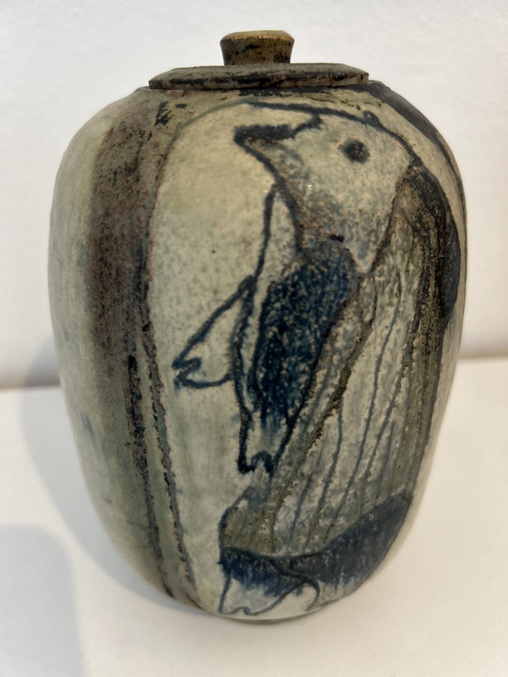 Image 1 of Klaas de Boer lidded ceramic vase