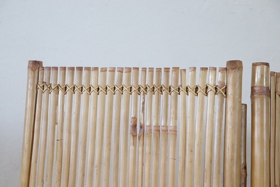 Image 1 of 3-Panel Bamboo Screen, 1980S