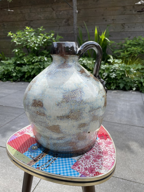 Image 1 of Glazed earthenware globe vase