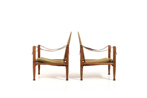 Safari Chairs by Kare Klint for Rud. Rasmussen, 1960s, Set of 2