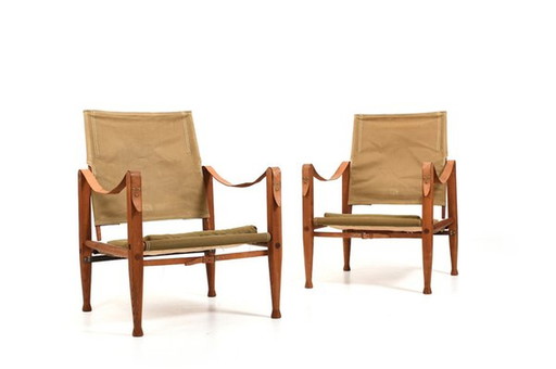 Safari Chairs by Kare Klint for Rud. Rasmussen, 1960s, Set of 2