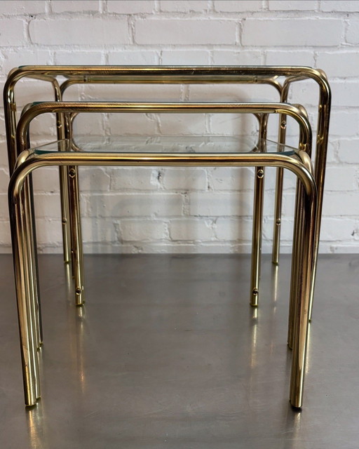 Nesting Tables 3X Set- Gold