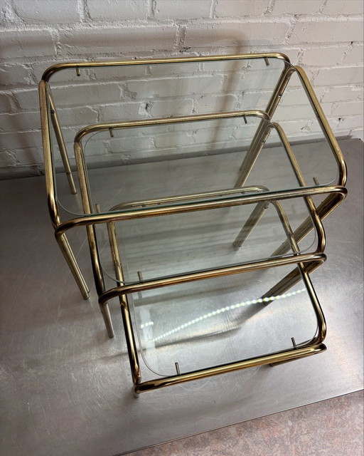 Nesting Tables 3X Set- Gold