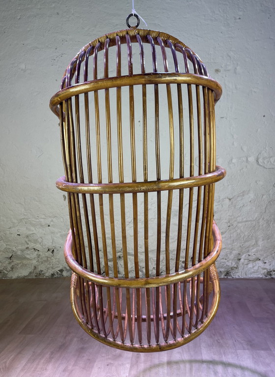 Image 1 of Sedia sospesa vintage in rattan