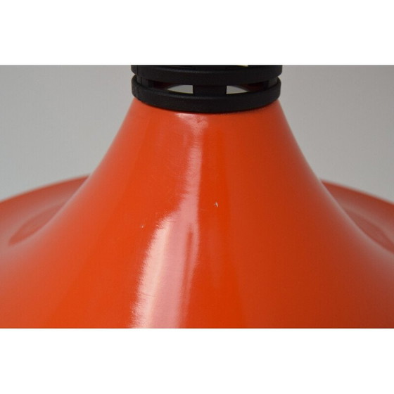 Image 1 of Vintage orange lacquered metal suspension, Germany 1980