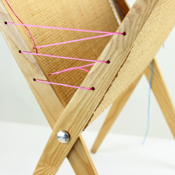 Image 1 of Vintage magazine rack in wood, Czechoslovakia 1960s