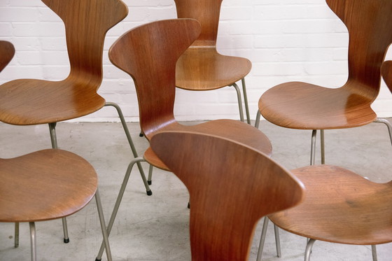 Image 1 of Set Of 7 ‘Mosquito’ Chairs Model 3105 – Arne Jacobsen – Fritz Hansen