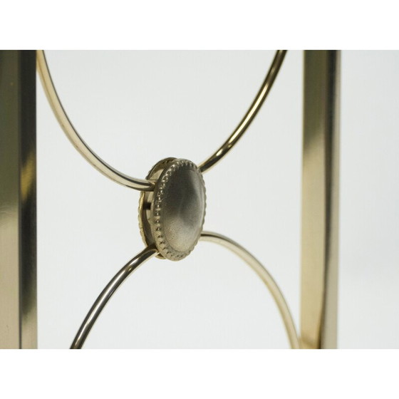Image 1 of Pair of vintage metal and black opaline glass sofa pieces 1960s