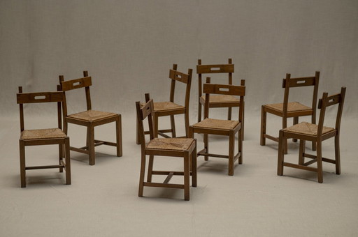 Brutalist Dining Chair Set