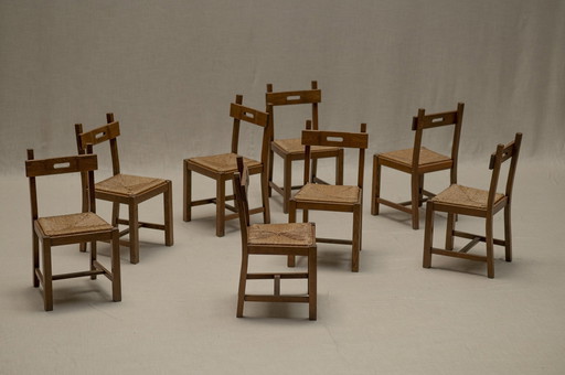 Brutalist Dining Chair Set