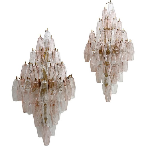 Pair of vintage Murano glass sconces, Italy