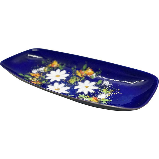 Image 1 of Vintage enameled platter, Germany 1960s
