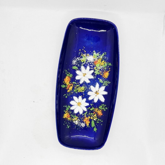 Image 1 of Vintage enameled platter, Germany 1960s