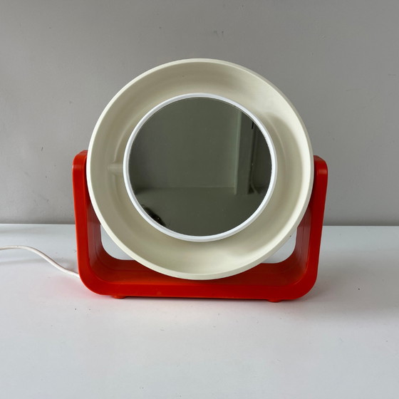 Image 1 of Miroir de maquillage Allibert, modèle W93 orange-blanc