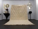 Alfombra bereber - 290 cm x 200 cm - lana blanca