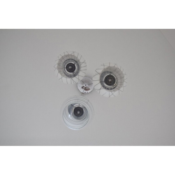 Image 1 of Lampadario vintage in vetro cromato di Zukov, Cecoslovacchia, 1970