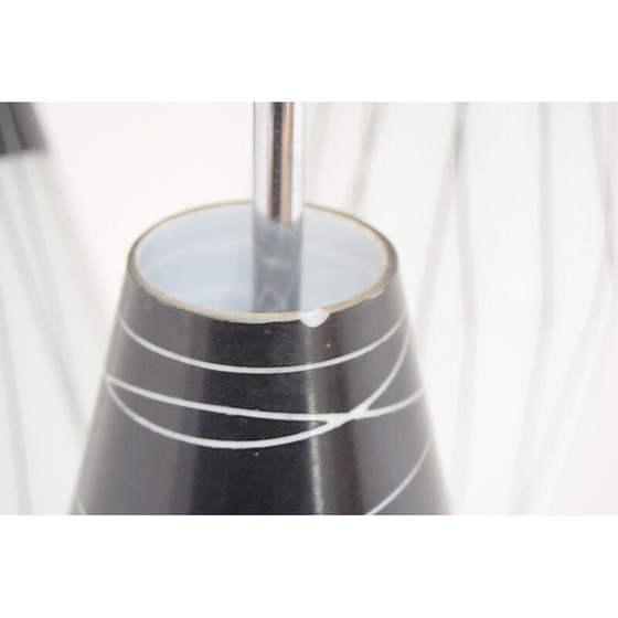 Image 1 of Lampadario vintage in vetro cromato di Zukov, Cecoslovacchia, 1970