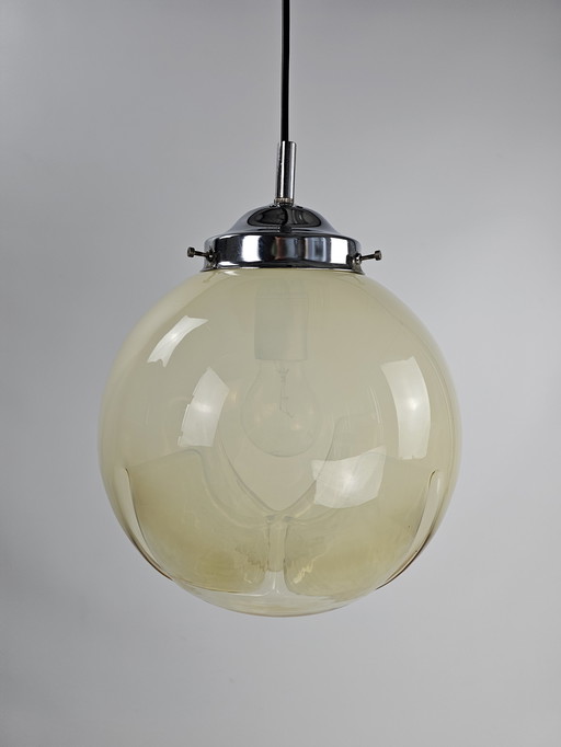 Italian pendant lamp cream glass