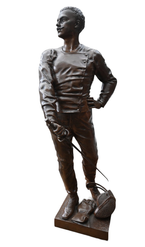 Image 1 of Luca Madrassi, French Sculpture in bronze of a fencer