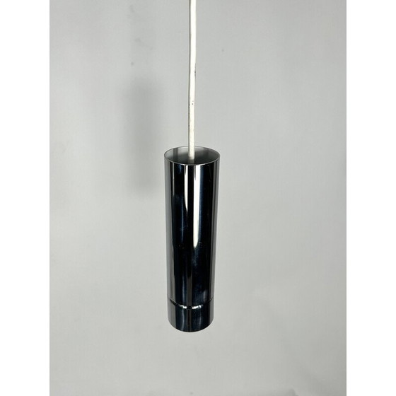 Image 1 of Coppia di lampade a sospensione cromate vintage di Stilux Milano, anni '70
