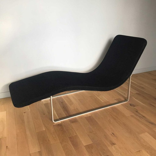 Vintage black daybed, 1980