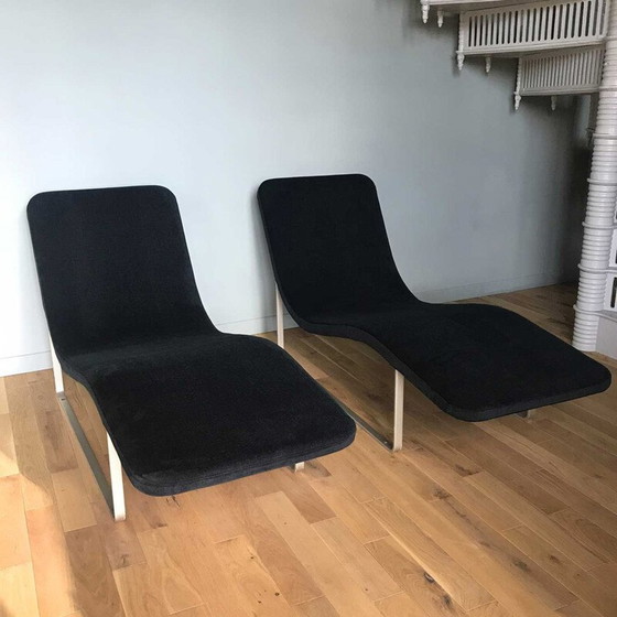 Image 1 of Divano letto nero vintage, 1980