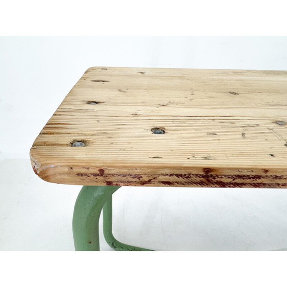 Image 1 of Vintage industrial wooden side table, Czechoslovakia