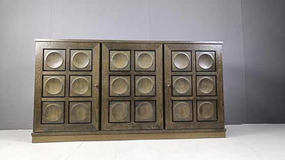 Image 1 of Graphical brutalist credenza, 1970s