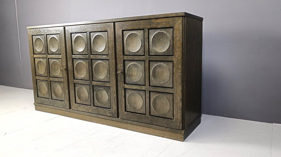 Image 1 of Graphical brutalist credenza, 1970s