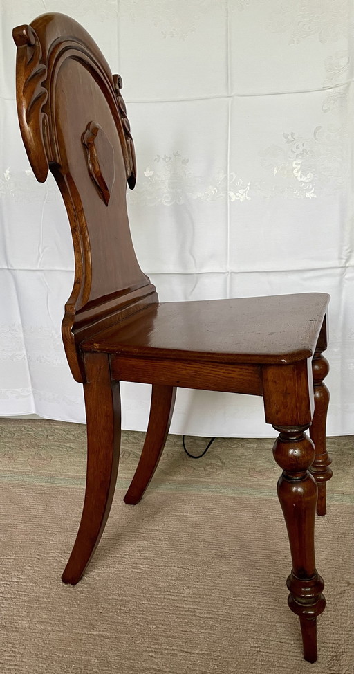 Mahogany Victorian Hall Seat