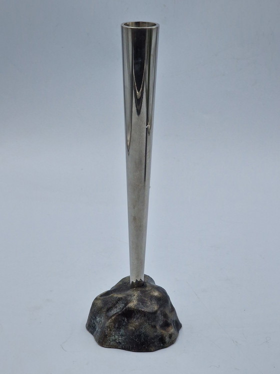 Image 1 of Design candlestick on "rock" base