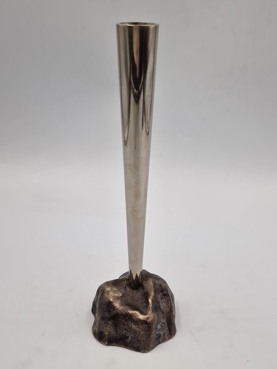 Image 1 of Design candlestick on "rock" base