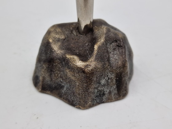 Image 1 of Design candlestick on "rock" base