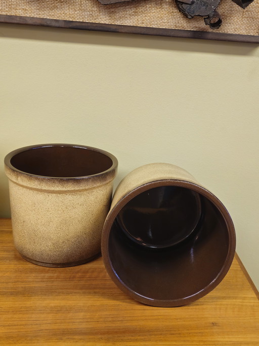 2x Large Vintage West Germany Flower Pot Flower Pots