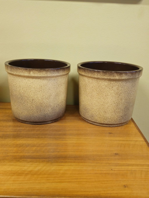 2x Large Vintage West Germany Flower Pot Flower Pots
