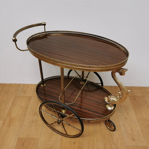 Vintage Barcart Serving Cart Beverage Cart Trolley Butler Cart Side Table